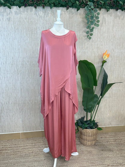 CONJUNTO SATINADO CRUZADO