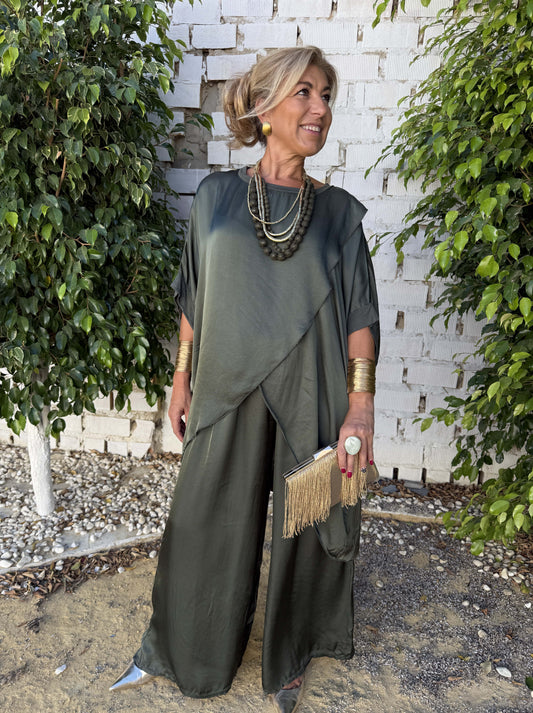 CONJUNTO SATINADO CRUZADO