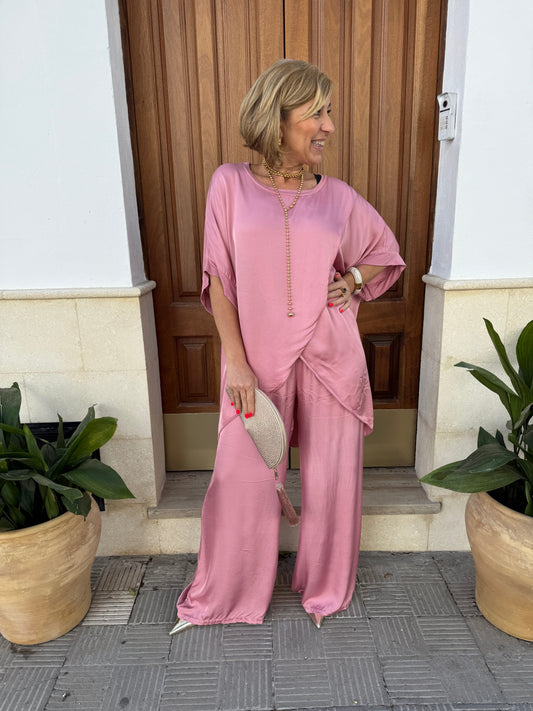 CONJUNTO SATINADO CRUZADO