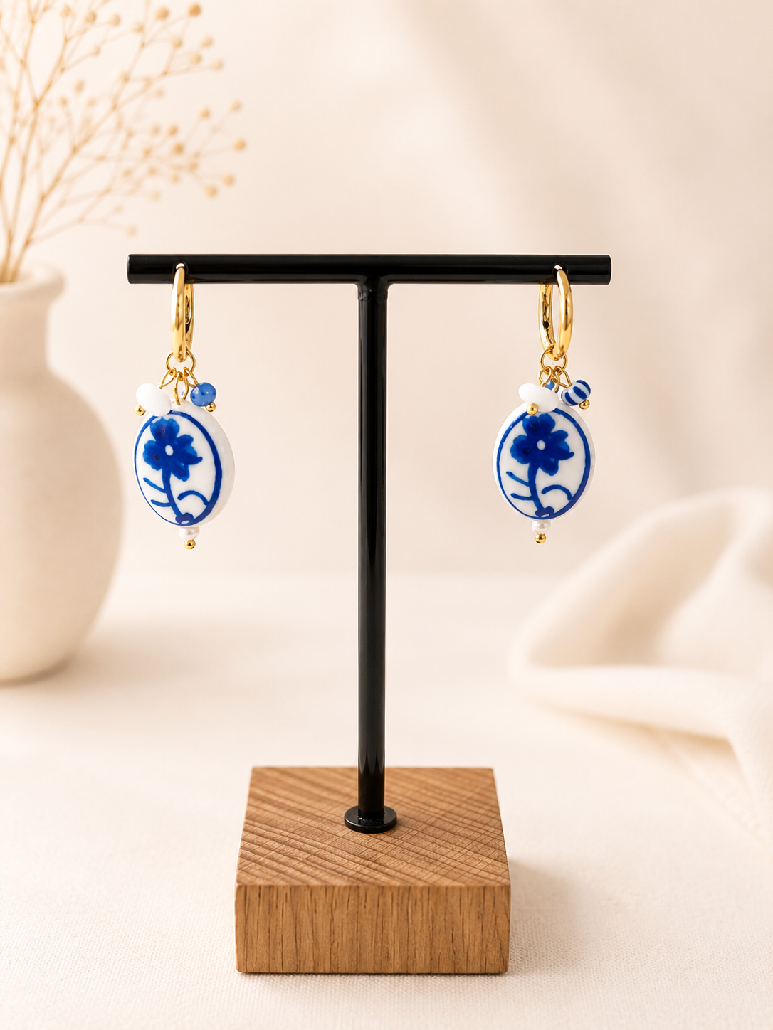 PENDIENTES PORCELANA
