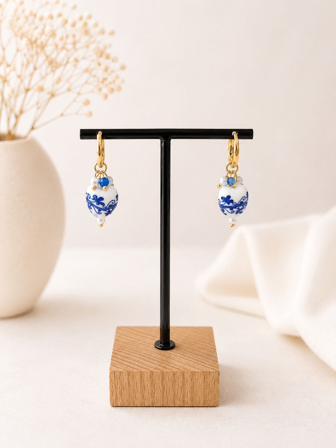 PENDIENTES PORCELANA