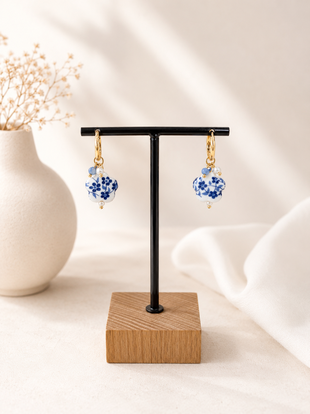 PENDIENTES PORCELANA
