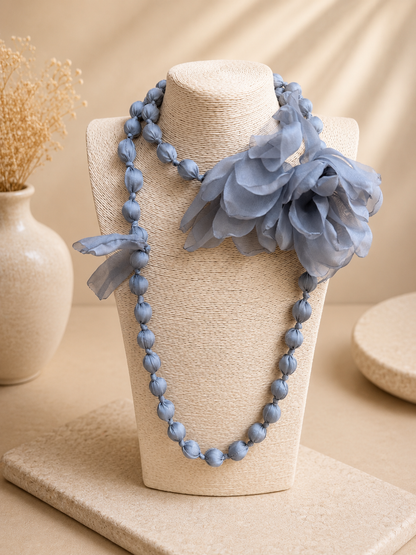 COLLAR LARGO BOLAS FLOR
