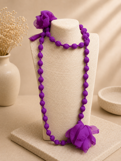 COLLAR LARGO BOLAS FLOR
