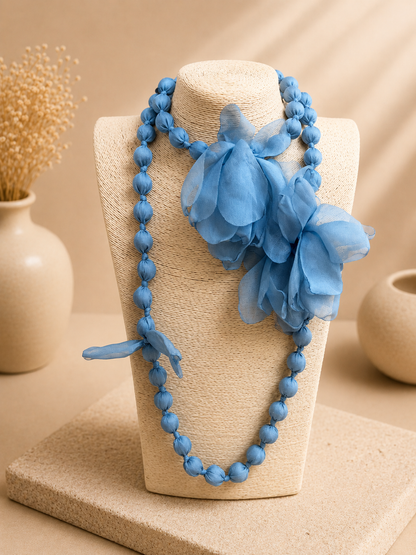 COLLAR LARGO BOLAS FLOR
