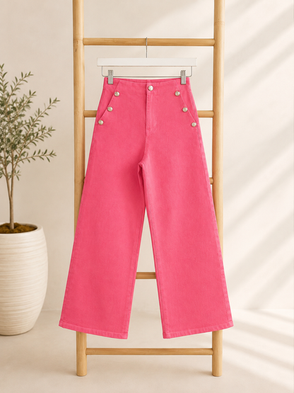 PANTALÓN WIDE LEG BOTONES