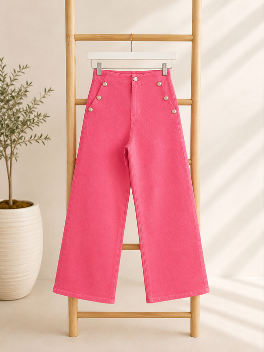 PANTALÓN WIDE LEG BOTONES