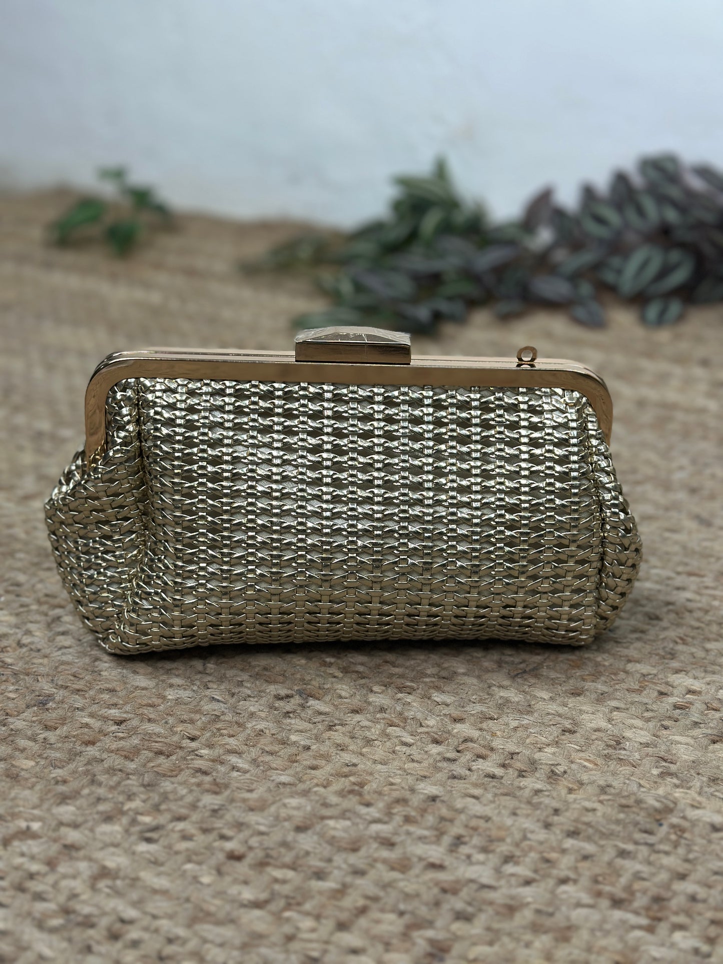 CLUNCH TRENZADO METALIZADO