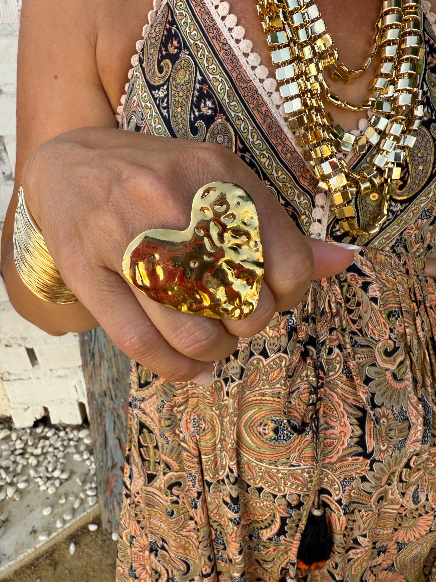 ANILLO CORAZÓN IRREGULAR