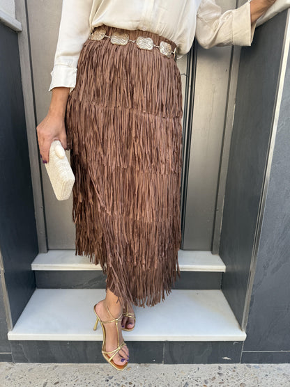 FALDA LARGA FLECOS