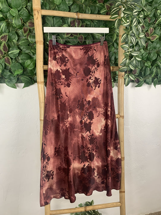 FALDA SATINADA ESTAMPADA