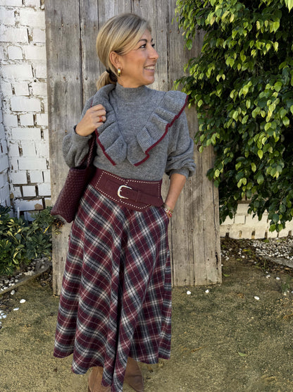 FALDA CUADROS BOLSILLO