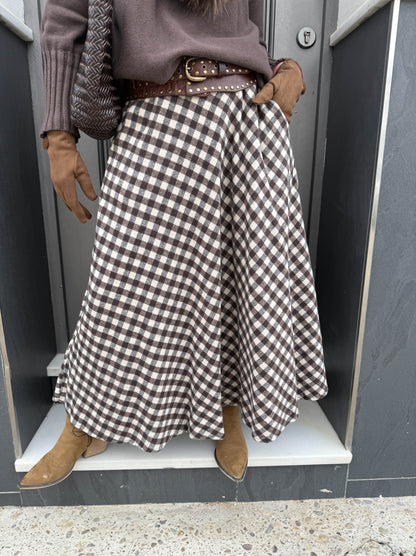 FALDA CUADROS BOLSILLO