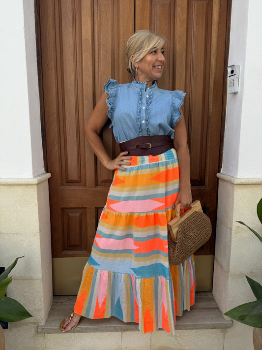 FALDA ÉTNICA FLÚOR