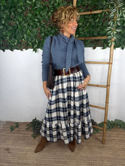 FALDA FRANELA CUADROS