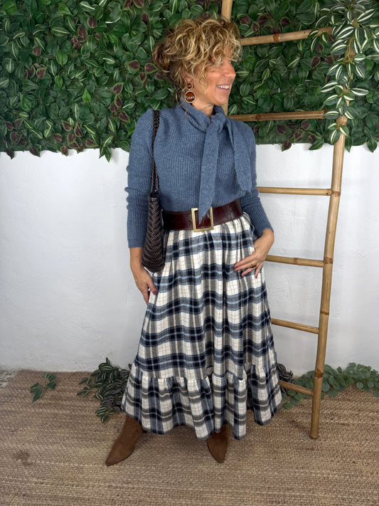 FALDA FRANELA CUADROS