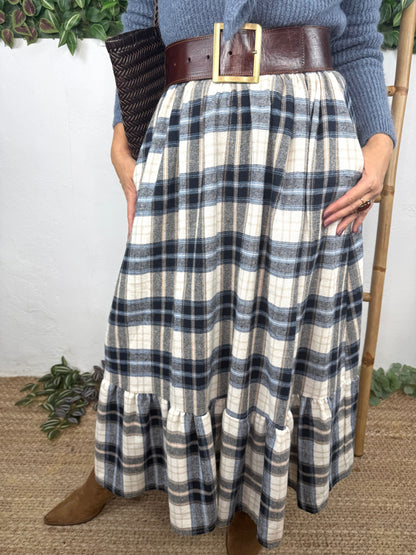 FALDA FRANELA CUADROS