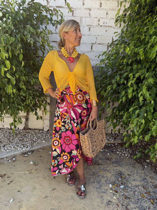 FALDA PAREO ESTAMPADA FLOR