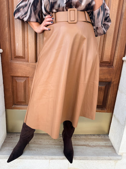FALDA POLIPIEL MIDI