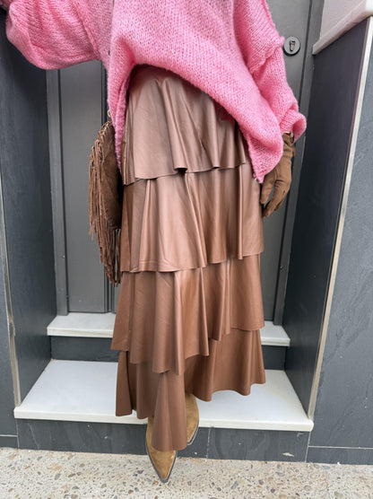 FALDA POLIPIEL VOLANTES