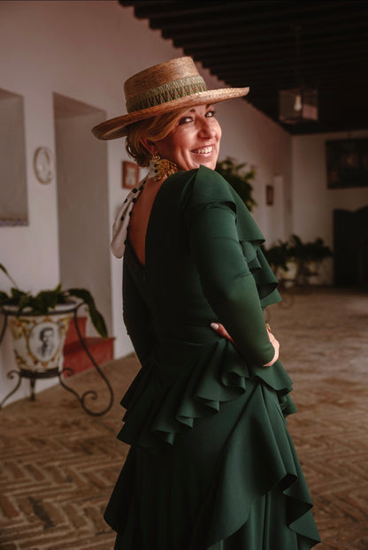 TRAJE DE FLAMENCA VOLANTE PICO