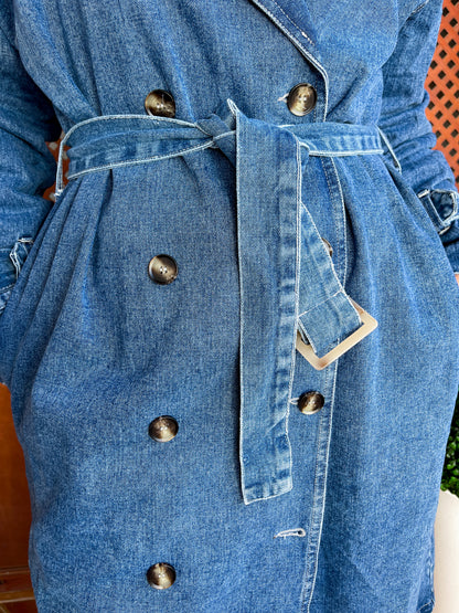 DENIM TRENCH COAT