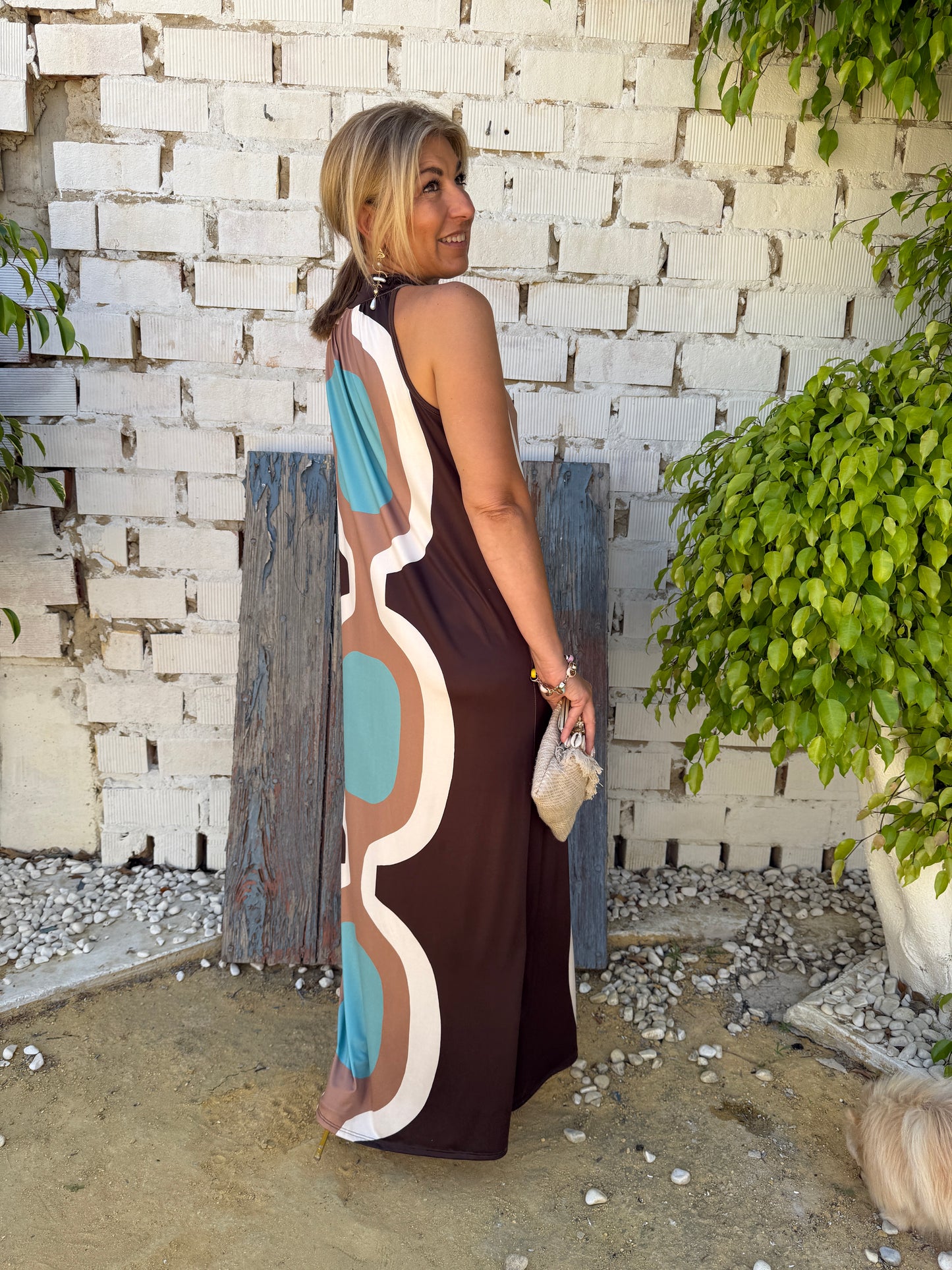 VESTIDO HALTER LICRA FRÍA ESTAMPADO