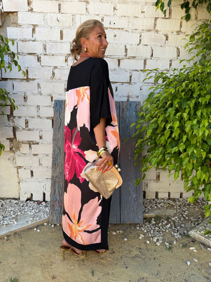 VESTIDO CURVY SATINADO FLOR