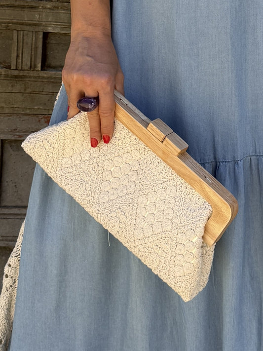 BOLSO BAGUETTE CROCHÉ