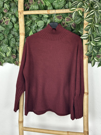 CAMISOLA DE MALHA DE gola alta