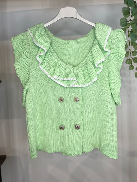 JERSEY SIN MANGA ABOTONADO