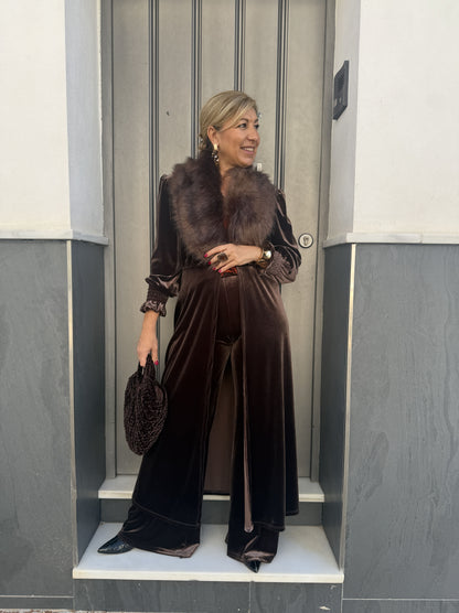 QUIMONO LONGO DE VELUDO