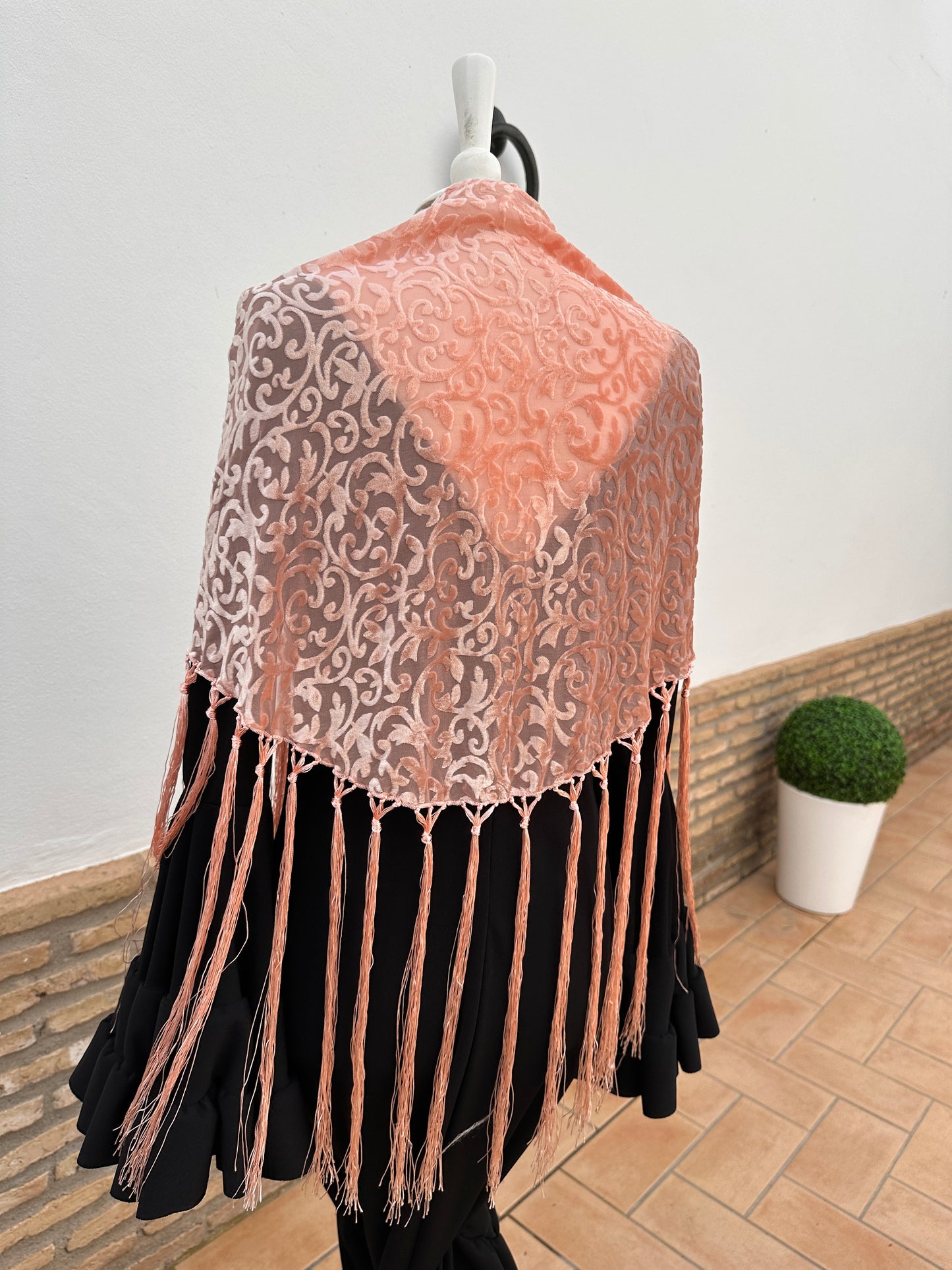 TULLE AND VELVET SHAWL