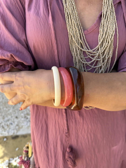 PACK 3 PULSERAS RESINA