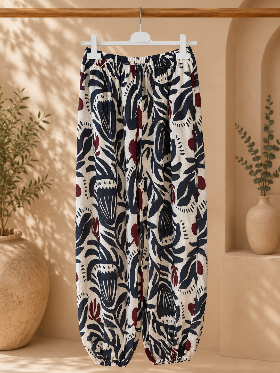 PANTALÓN BOMBACHO FLORES