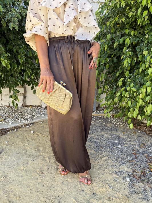 PANTALÓN BOMBACHO SATINADO