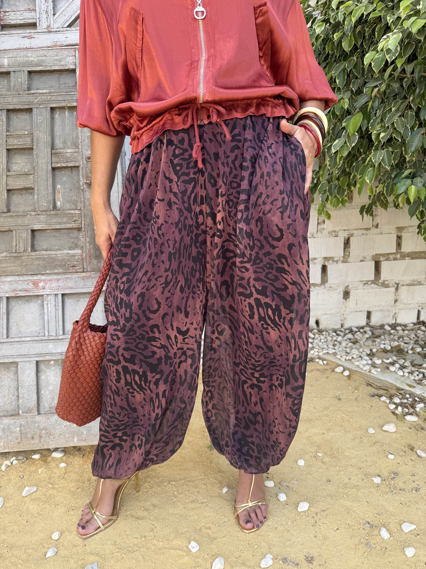 PANTALÓN BOMBACHO TRANSPARENCIA