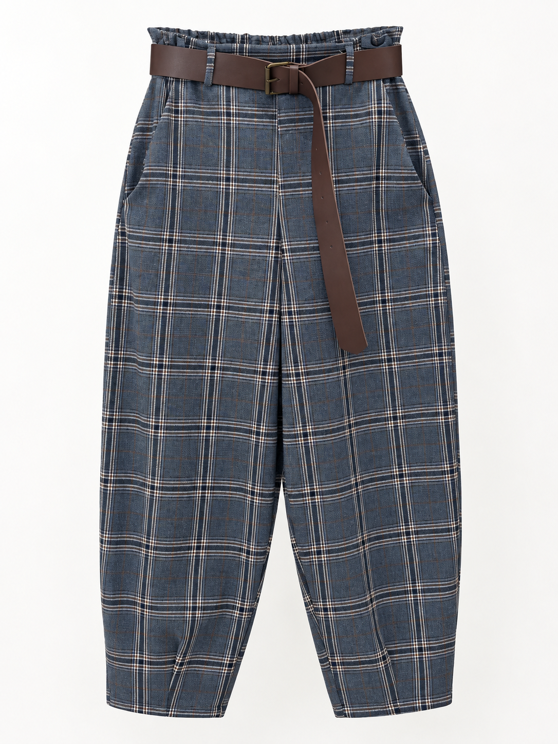 PANTALÓN CUADROS CINTURÓN