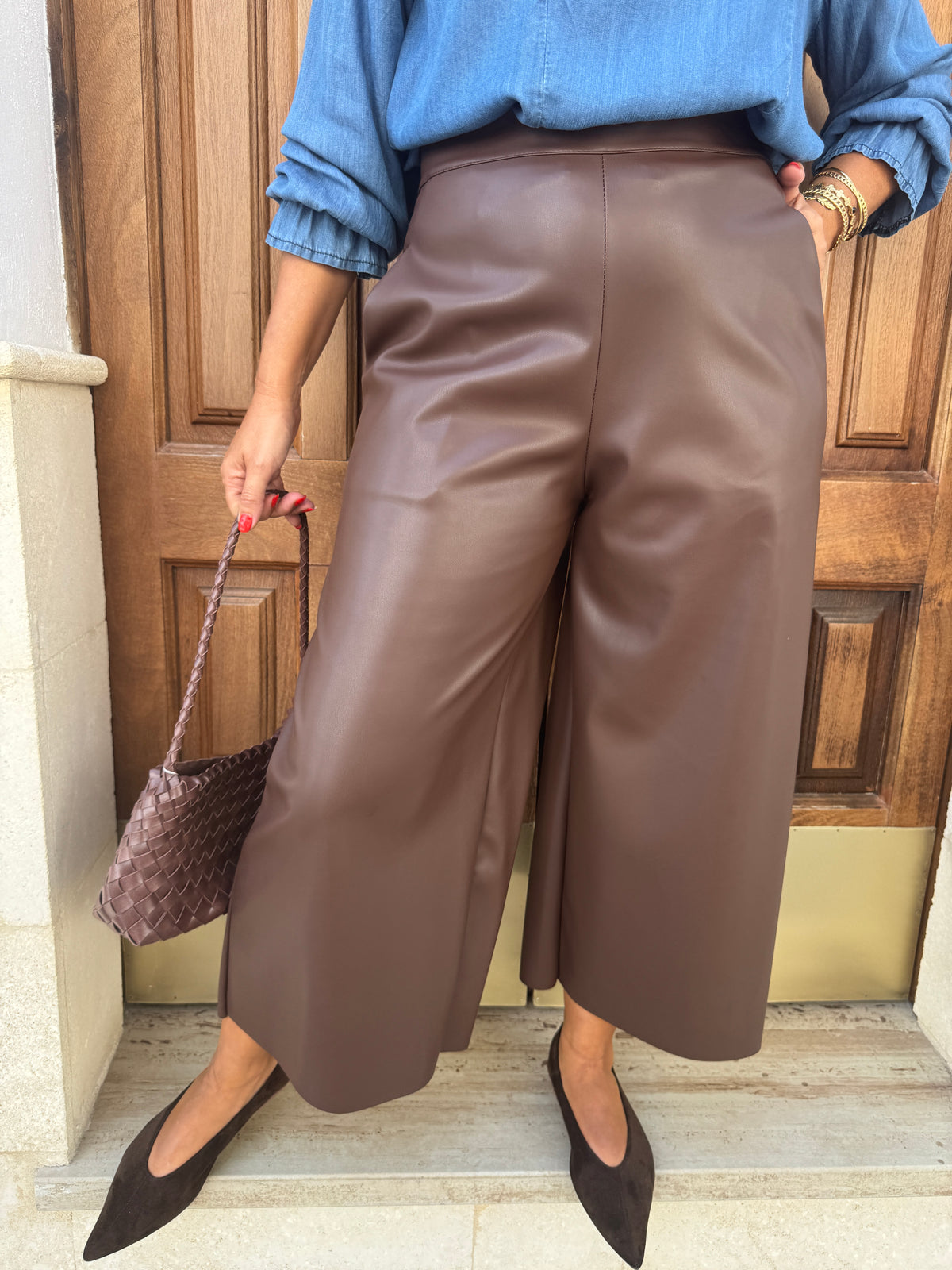 PANTALÓN CULOTTE POLIPIEL