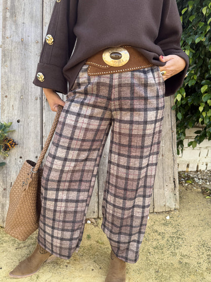 PANTALÓN RECTO CUADROS