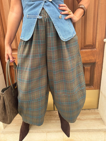 PANTALÓN BOMBACHO CUADROS