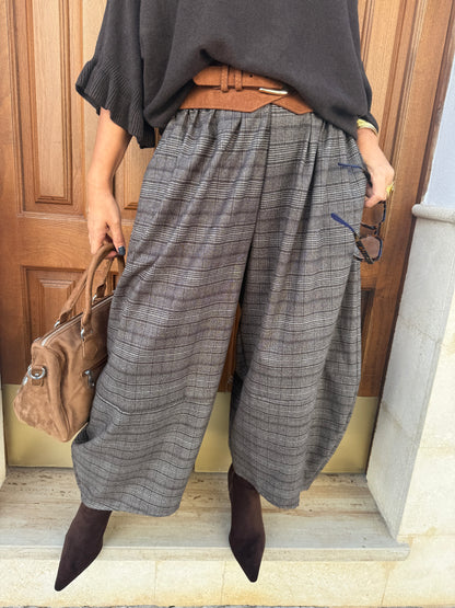 PANTALÓN BOMBACHO CUADROS