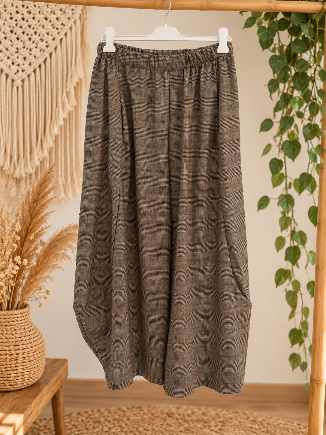PANTALÓN BOMBACHO CUADROS