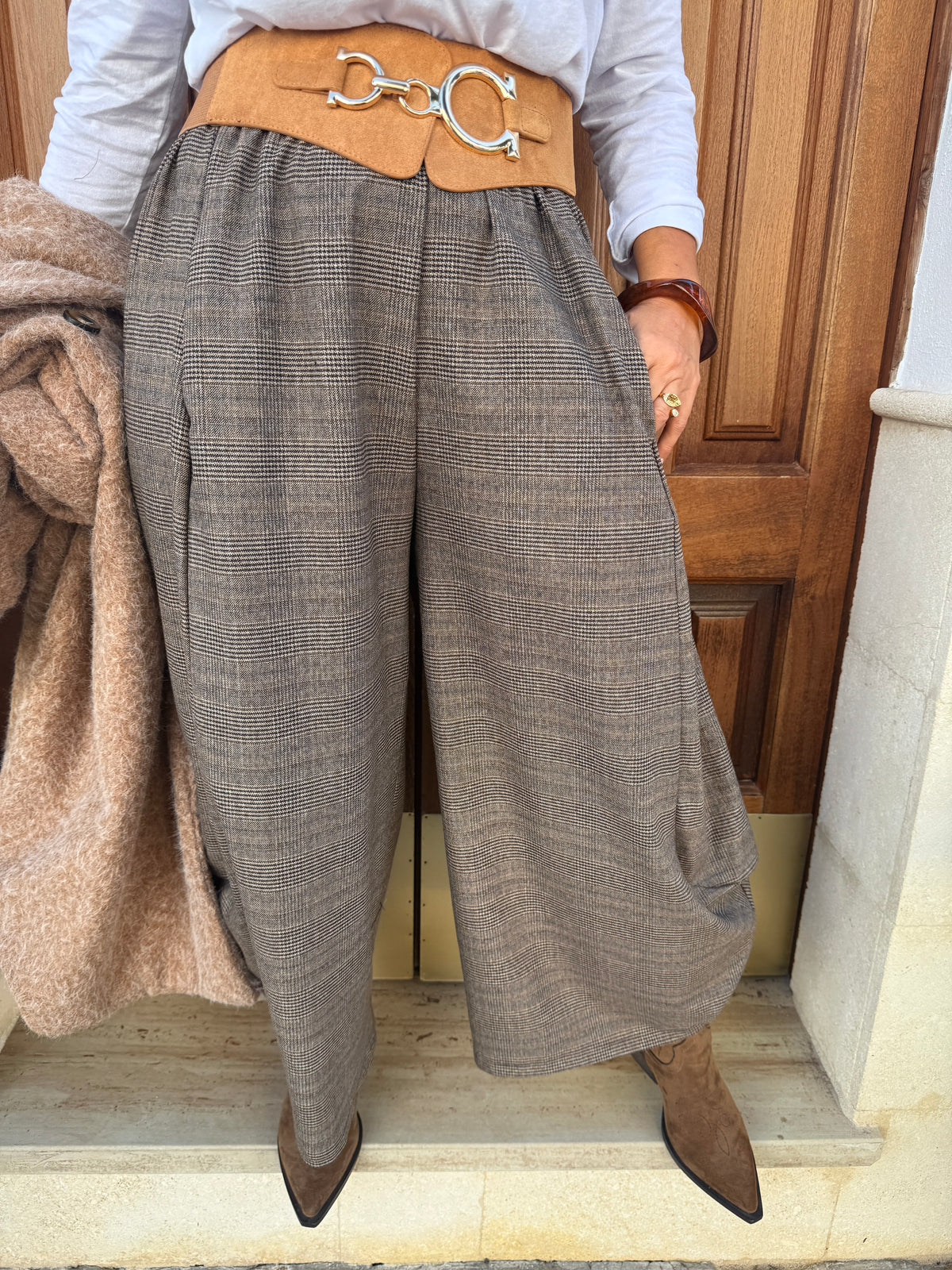 PANTALÓN BOMBACHO CUADROS