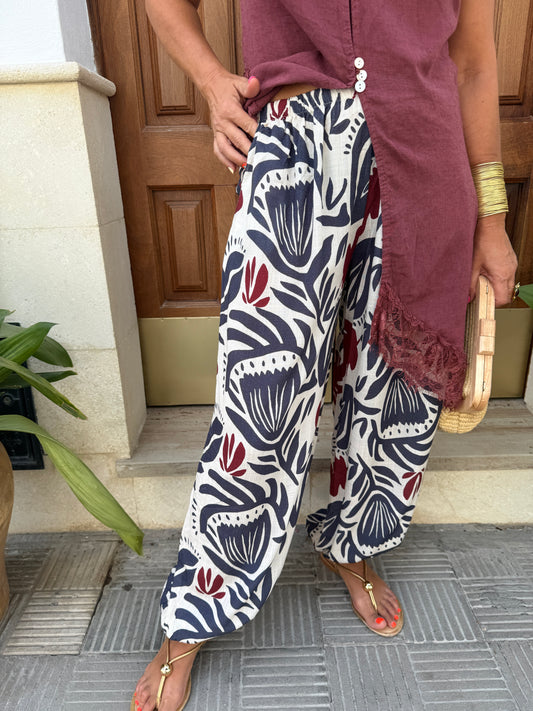 PANTALÓN BOMBACHO FLORES