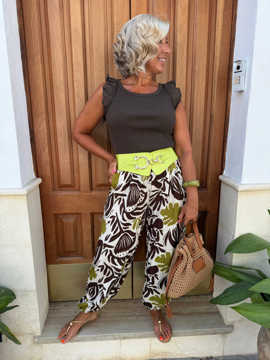 PANTALÓN BOMBACHO FLORES