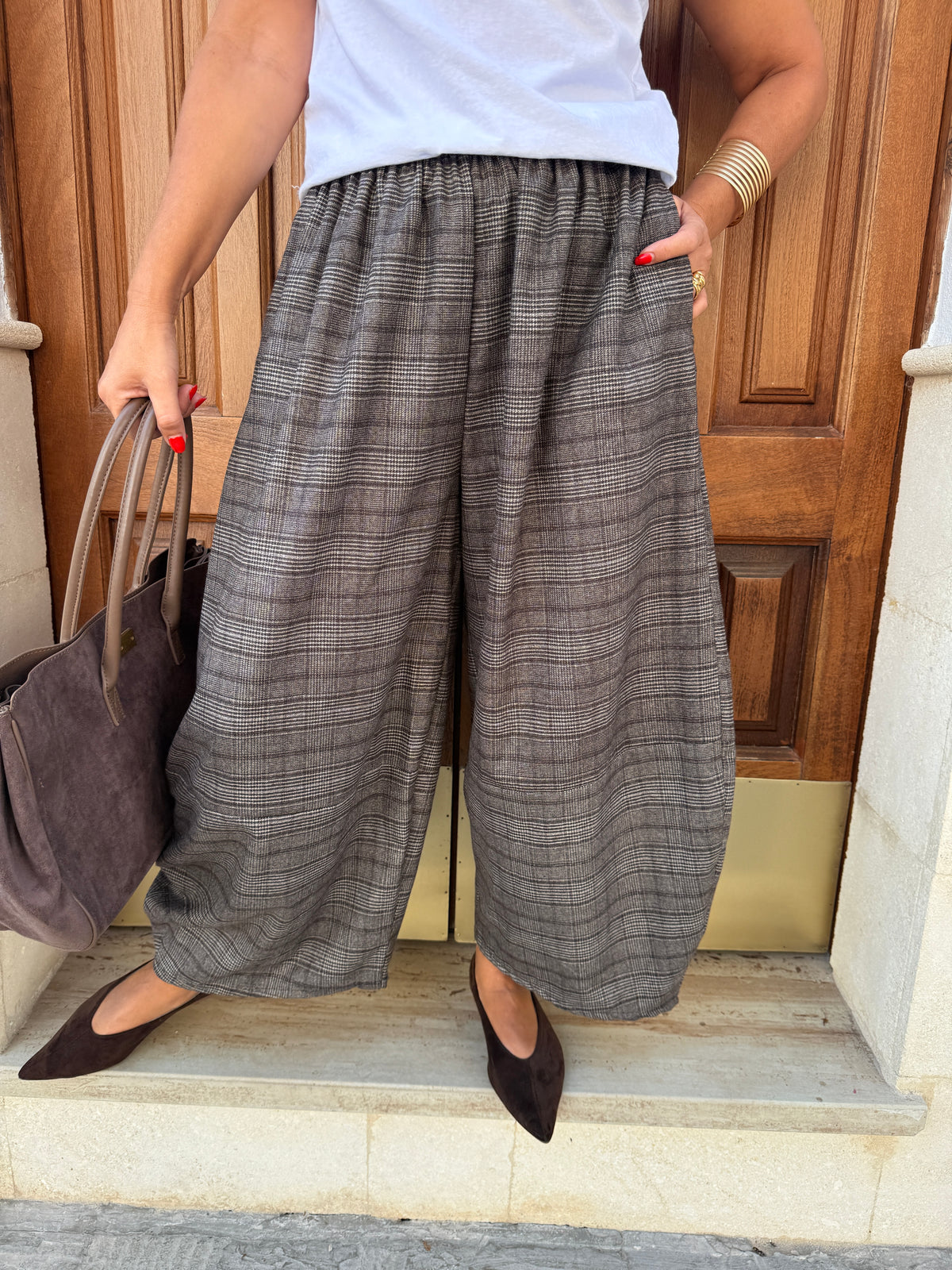PANTALÓN BOMBACHO CUADROS