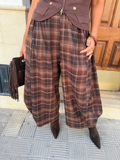 PANTALÓN BOMBACHO CUADROS