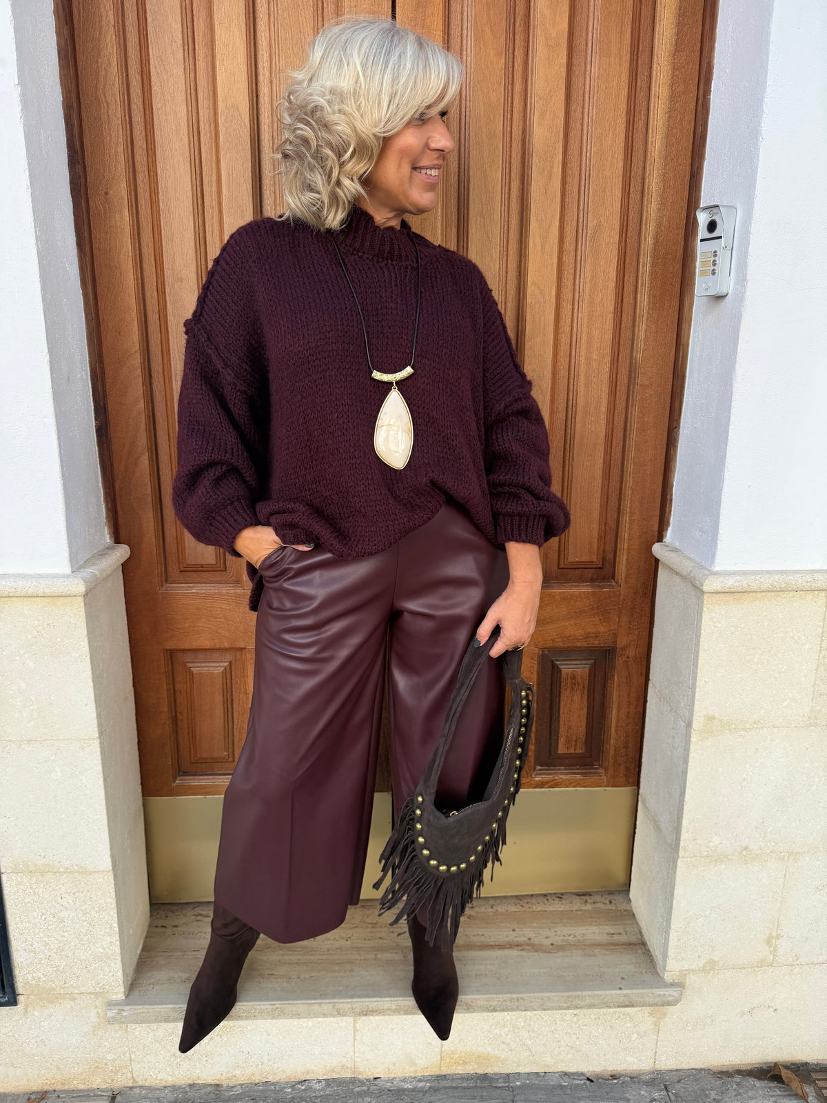 PANTALÓN CULOTTE POLIPIEL