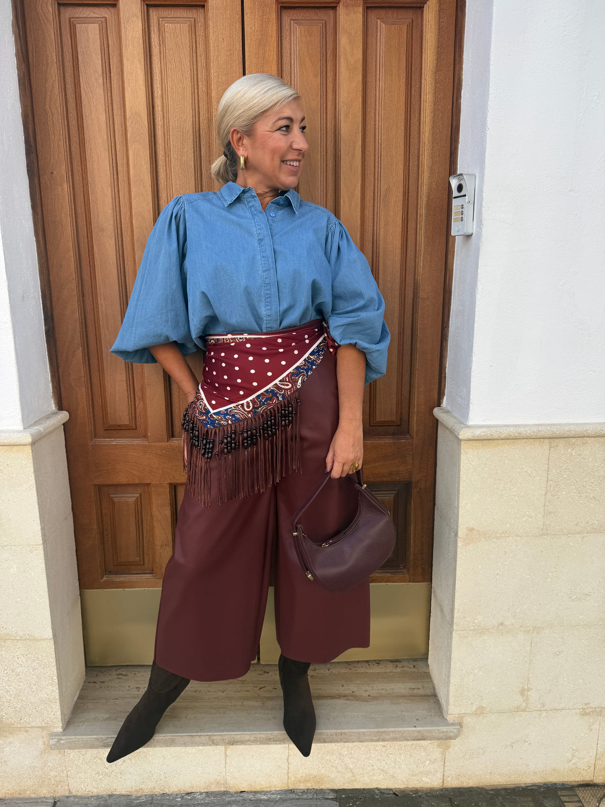 PANTALÓN CULOTTE POLIPIEL